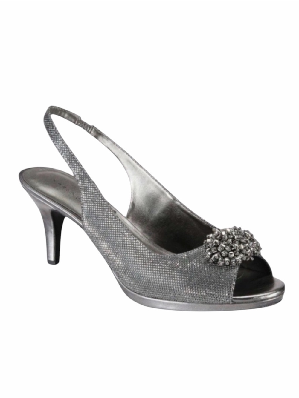 Karen Scott Breena Slingbacks In Metallic Pewter  Size 5 NWT